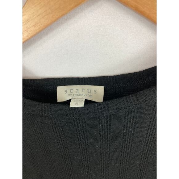 NWT Stratus by Chenault Strappy Cutout Shoulder Tshirt M - Picture 3 of 5